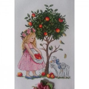 К-56 Яблучне дерево. Мережка. Набір для вишивки хрестиком на Aida 16