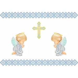 ХВВГ-194. Великодній рушник з ангелами. Схема для вишивки бісером.