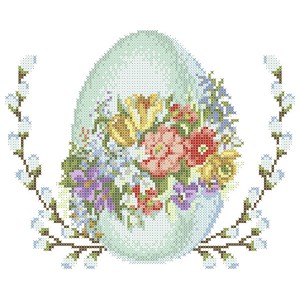 ХВ-010. Схема для вишивки бісером Великодній рушничок.
