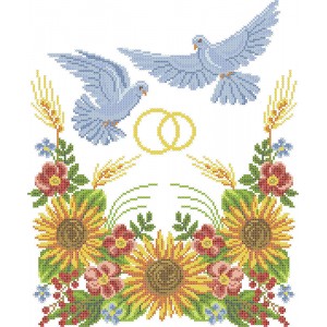 Весільний рушник СЗР-9. Схема для вишивки бісером