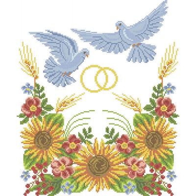Весільний рушник СЗР-9. Схема для вишивки бісером