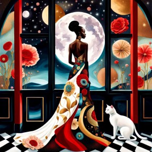 Алмазна вишивка (набір) "Абстрактна сюрреалістична кімната" (DM-487)