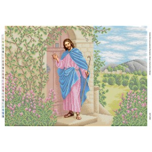 БСР-2060 Ісус стукає в двері. Схема для вишивки бісером