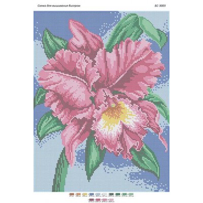 БС-3003 Орхідея. Схема для вишивки бісером