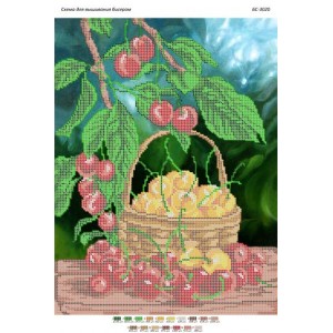 БС-3020 Черешня (частк. вишивка). Схема для вишивки бісером