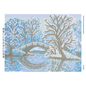 БС-3037 Зимовий міст. Схема для вишивки бісером
