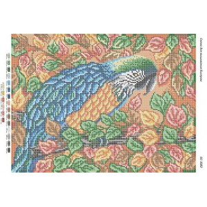 БС-3082 Папуга. Схема для вишивки бісером