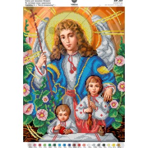 Схема для вишивки бісером за мотивами ікони О.Охапкіна «Янгол-охоронець» (А3Р-007)