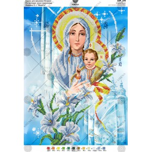 Схема для вишивки бісером за мотивами ікони О. Охапкіна "Ніжність" (А3Р-179)