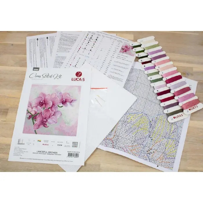 B7009 Витончені орхідеї. Luca-S. Набір для вишивки хрестиком