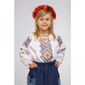 Заготовка дитячої вишиванки на 1-3 років "Ніжний орнамент" для вишивки бісером (БД016кБ28нн)