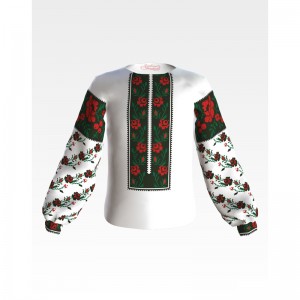 Заготовка дитячої вишиванки на 1-3 років "Борщівська" для вишивки бісером (БД058кБ28нн)