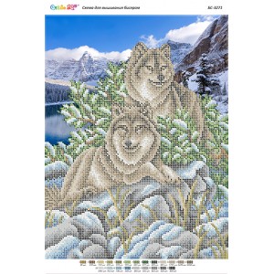 БС-3271 Вовки. Схема для вишивки бісером