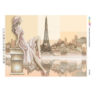 БС-3310 Париж (частк. вишивка). Схема для вишивки бісером