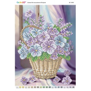 БС-3441 Кошик братчиків (частк. вишивка). Схема для вишивки бісером