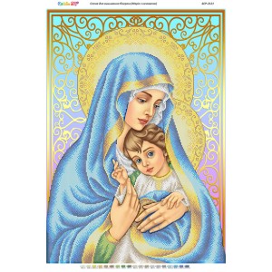 БСР-2121 Мадонна з Немовлям (частк. вишивка). Схема для вишивки бісером