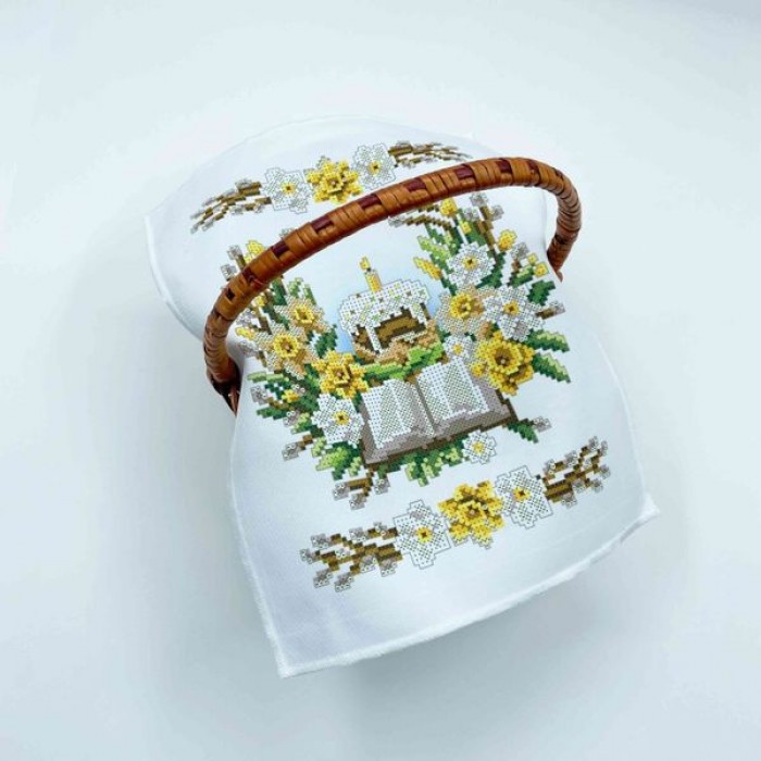 Рушник Великодній на кошик дитячий РКМ-062 (РКМ-063)