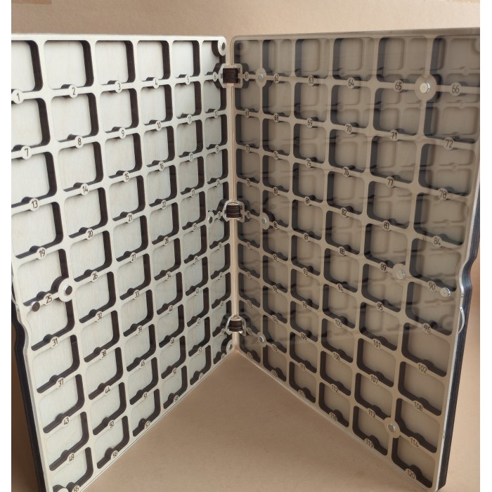 Дерев'яний органайзер для бісеру Альбом на 120 комірок (060638а)