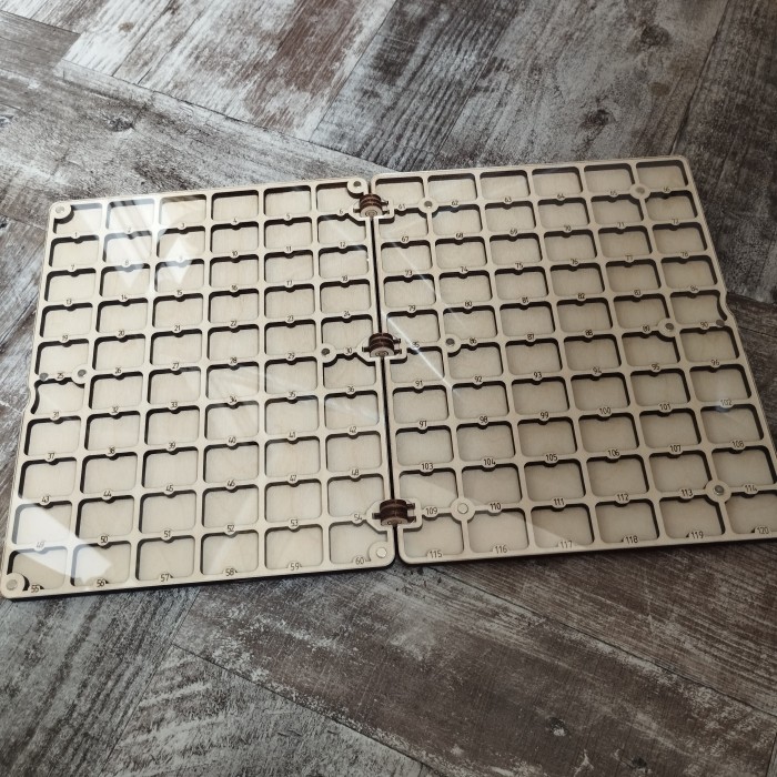 Дерев'яний органайзер для бісеру Альбом на 120 комірок (060638а)