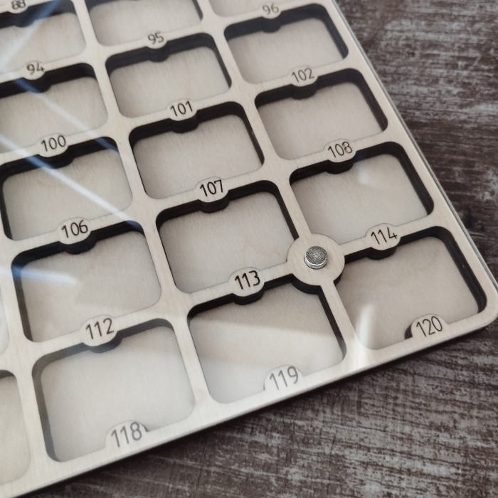 Дерев'яний органайзер для бісеру Альбом на 120 комірок (060638а)