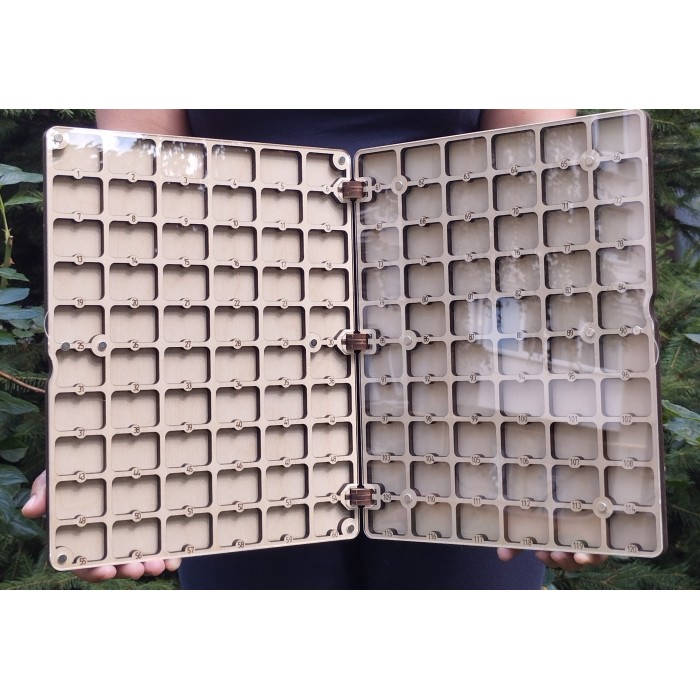 Дерев'яний органайзер для бісеру Альбом на 120 комірок (060638а)