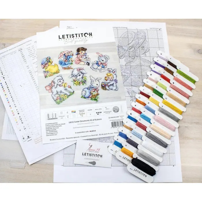 L8032 Великодні прикраси. Letistitch. Набір для вишивання хрестиком
