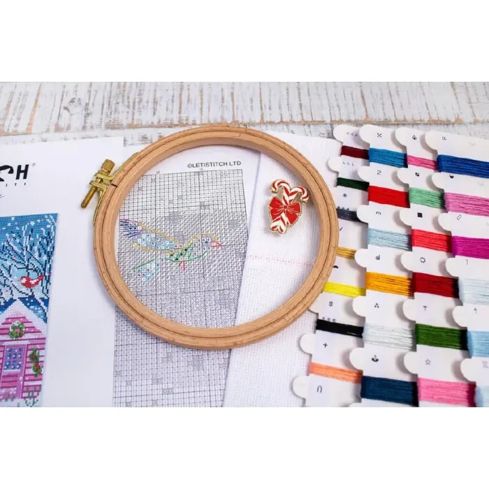 L9915 Засніжені морські котеджі. Letistitch. Набір для вишивки хрестиком на Aida 16