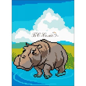 ТВ-01 Бегемот Схема для вишивки бісером