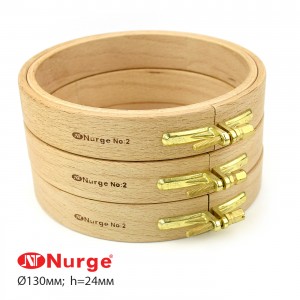 П'яльця Nurge дерев'яні з гвинтом (Ø130 мм., h. 24 мм.) 120-2