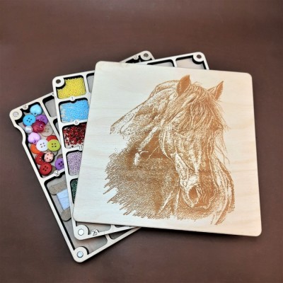 Багатоярусний органайзер для бісеру, намистин, дрібних прикрас (060218м)