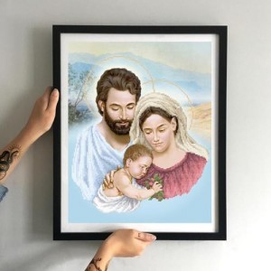 Схема картини Золота Підкова ЗПО-033 "Свята Родина" для вишивання бісером на шовку