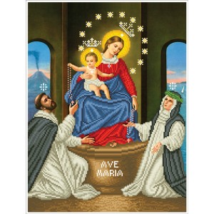 МБП-ч Мати Божа Помпейська (часткова) Схема для вишивки бісером