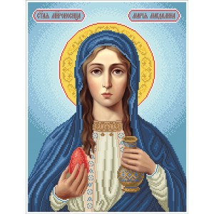 СМММ-2 Свята мироносиця Марія Магдалина (блакитна). Схема для вишивки бісером