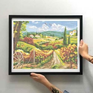 Схема картини Золота Підкова ЗПП-027 "Осінній виноградник" для вишивання бісером на шовку