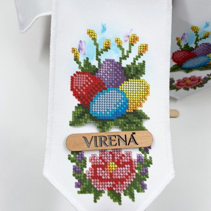 Бант з кольоровими крашанками для вишивання бісером (БК-084)