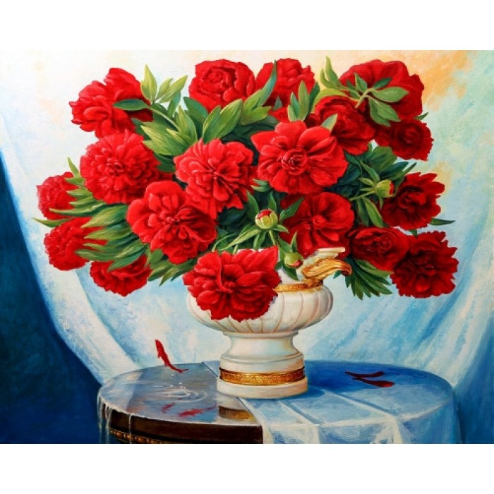 Алмазна мозаїка ColorArt 40х50 "Червоні півонії" SP039