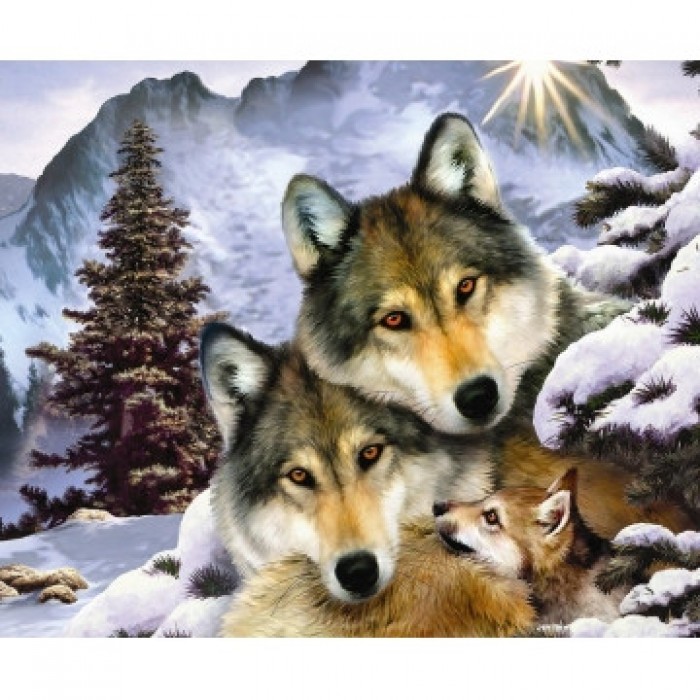 Алмазна мозаїка ColorArt 30х40см "Вовки" ST406