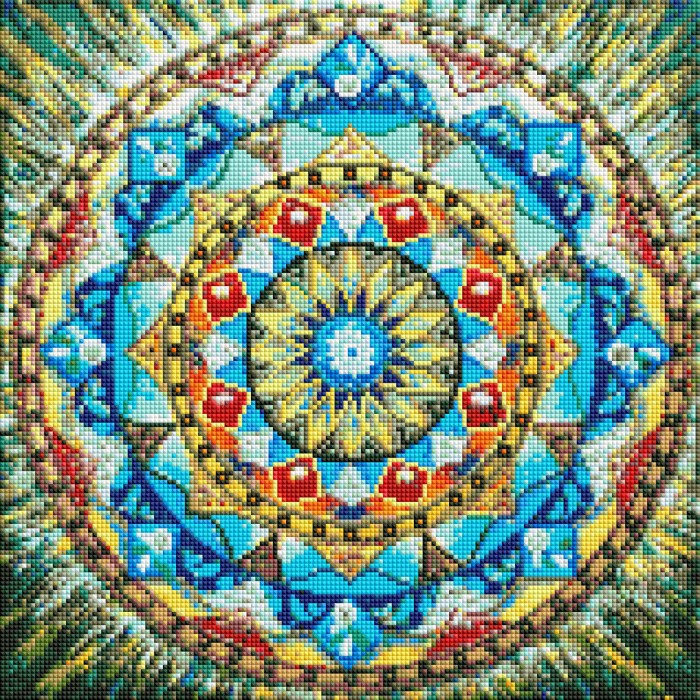 Алмазна мозаїка 40х40 "Мандала достатку та процвітання" FS1401