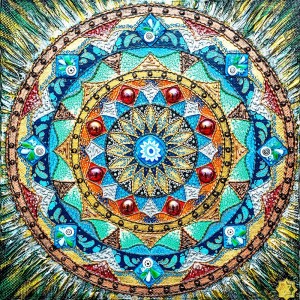 Алмазна мозаїка 40х40 "Мандала достатку та процвітання" FS1401