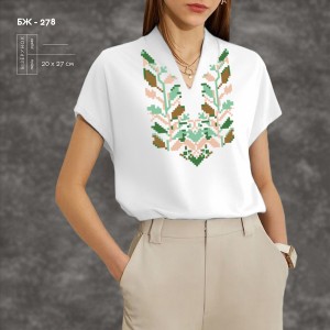 Блузка жіноча без рукавів БЖ-278. Заготовка під вишивку