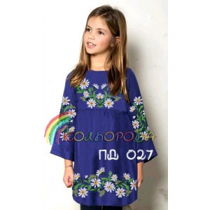 Плаття дитяче з рукавами (5-10 років) ПД-027. Заготовка під вишивку