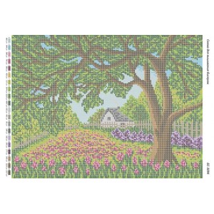 БС-3094 Квітучий сад. Схема для вишивки бісером