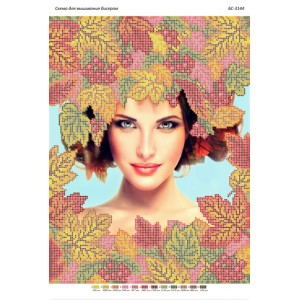 БС-3144 Дівчина осінь. Схема для вишивки бісером