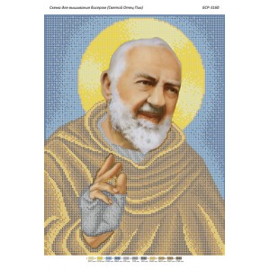 БСР-3160 Святий Отець Піо. Схема для вишивки бісером