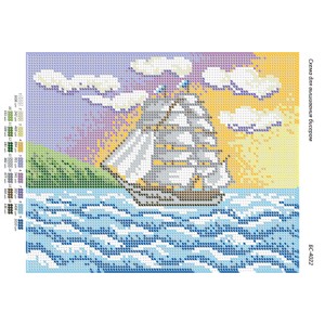 БС-4022 Корабель. Схема для вишивки бісером