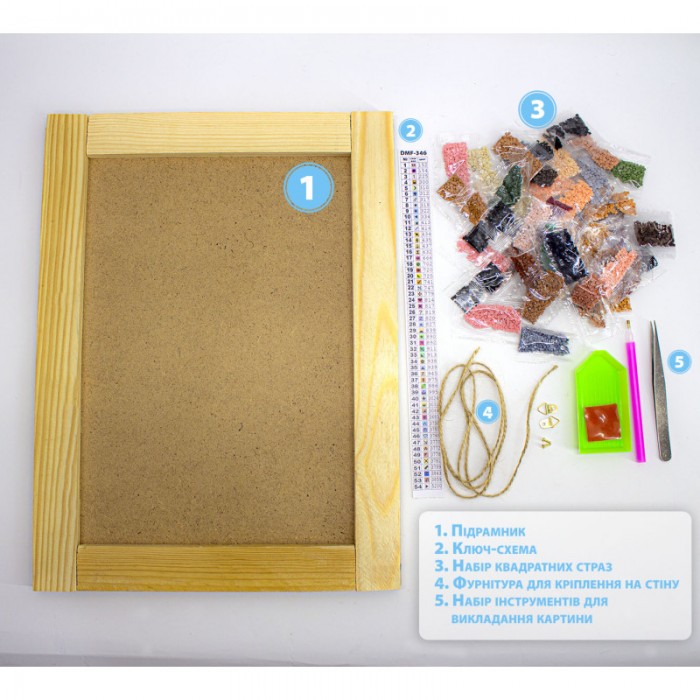 Алмазна вишивка (набір) "Золоті троянди" (DM-483)