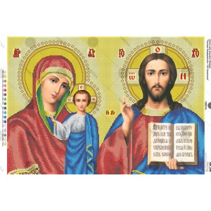 Схема для вишивки бісером "Господь Вседержитель і БМ Казанська" (А2Р-038)