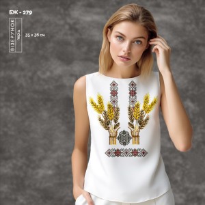 Блузка жіноча без рукавів БЖ-279. Заготовка під вишивку