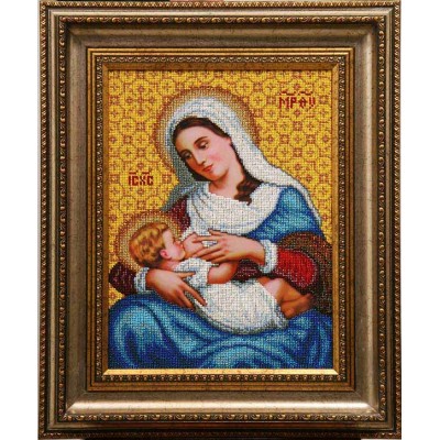 БГМ Богородиця Годувальниця (мала). Схема для вишивки бісером
