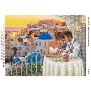 БС-3329 Романтична Греція (частк. вишивка). Схема для вишивки бісером